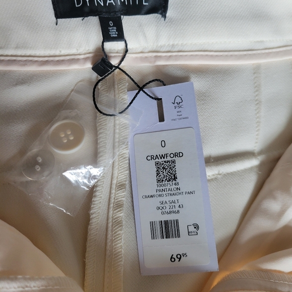 NWT Dynamite Crawford Straight Dress Pant size 0 - Picture 3 of 6